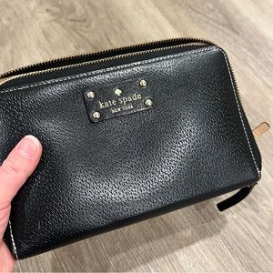 Kate Spade Oversized Black Leather Wallet